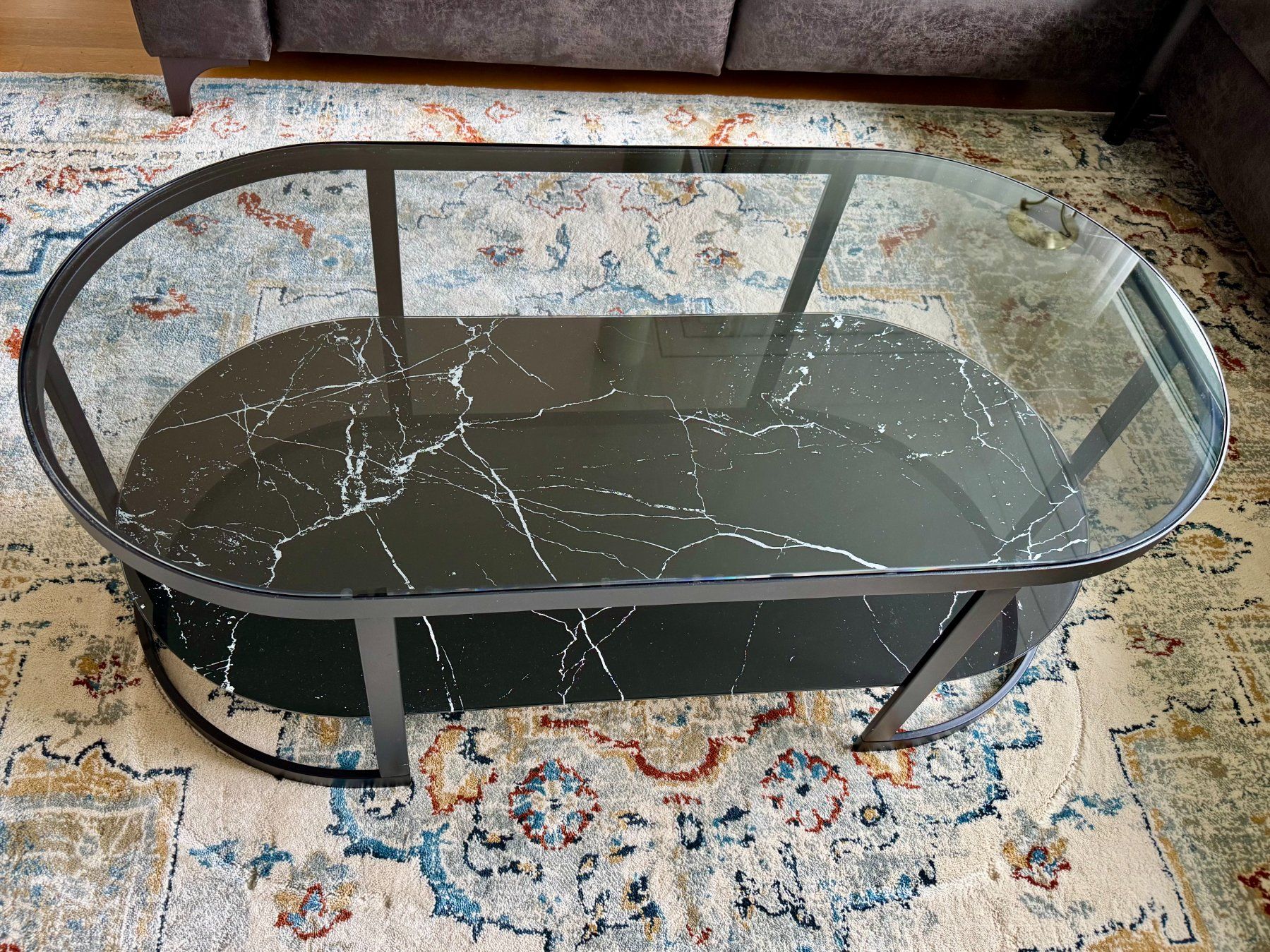 Tische: Coffee Table Marmor-Optik Glas – Gebraucht aus Rüschlikon von dav_nfm8 1