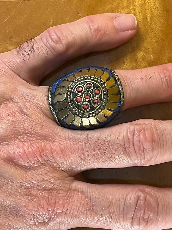 Anelli: Bague berbère mosaique de lapis lazuli – Usato da Neuchâtel venduto da alexandrigor 3