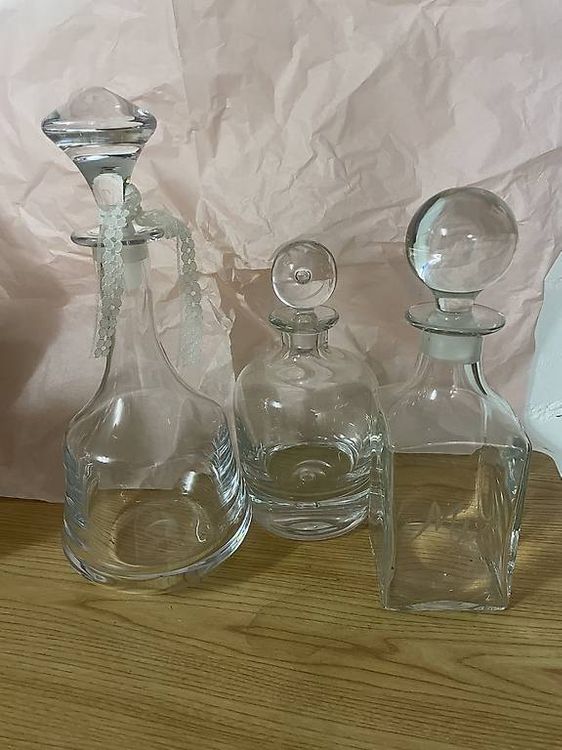Gas-Geräte & -Technik: 3 Glasflaschen mit Glaszapfen – Gebraucht aus Zeiningen von Mariella12