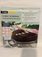 6 Dekor-Schablonen, Kuchen einfach Verzieren