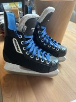 Eishockeyschlittschuhe Oroks 100 schwarz blau gebrauchter Zu