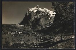 Grindelwald, Ortsansicht mit Wetterhorn