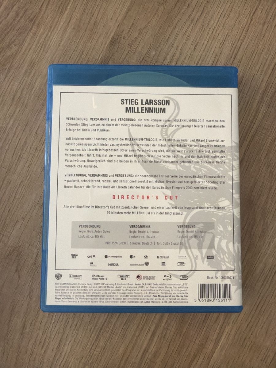 Tous les DVDs: Stieg Larsson Millenium Trilogie BluRay – D'occasion à Hagendorn par masterchieff 1