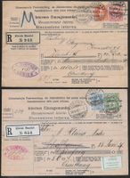 1906/07 R/Belege Mischfrank. Stehende Helvetia/Ziffer ab 1.-