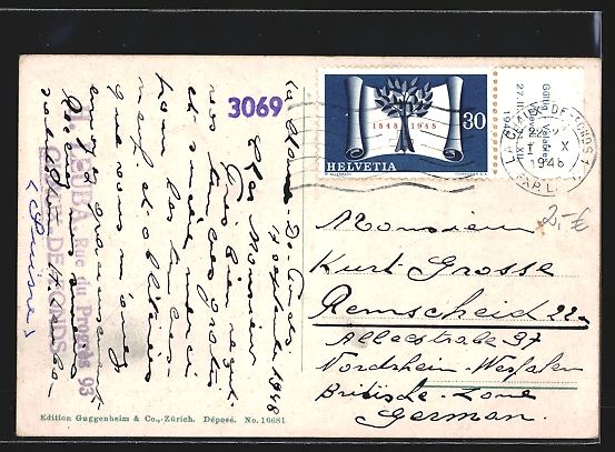 Cartoline postali: La Chaux-de-Fonds, Rue Léopold Robert,  – Usato da Berlin venduto da bartko-reher 1