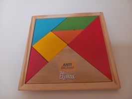 Elimax Tangram Holzspielzeug Puzzle für Kinder, Lernspiel
