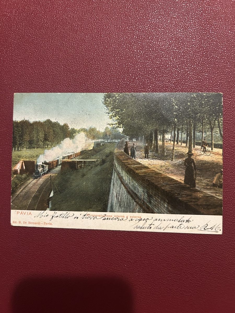 Cartoline postali: Pavia, Circonvallazione Interna e Esterna 1906 – Usato da Breganzona venduto da Milesbo