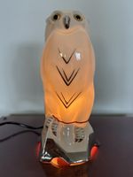 Eulenlampe Keramik Vintage 70er Jahre Deko Leuchte 58