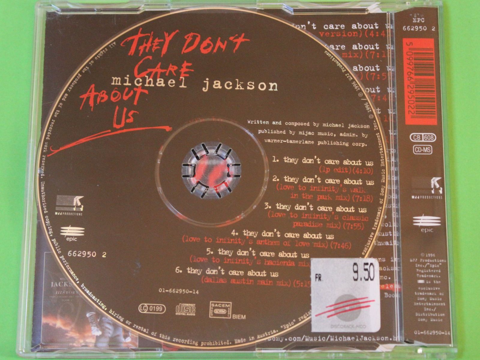 CD: Michael Jackson - They don't care about us 1996 Maxi-CD – Usato da Tübach venduto da JamesStone 2