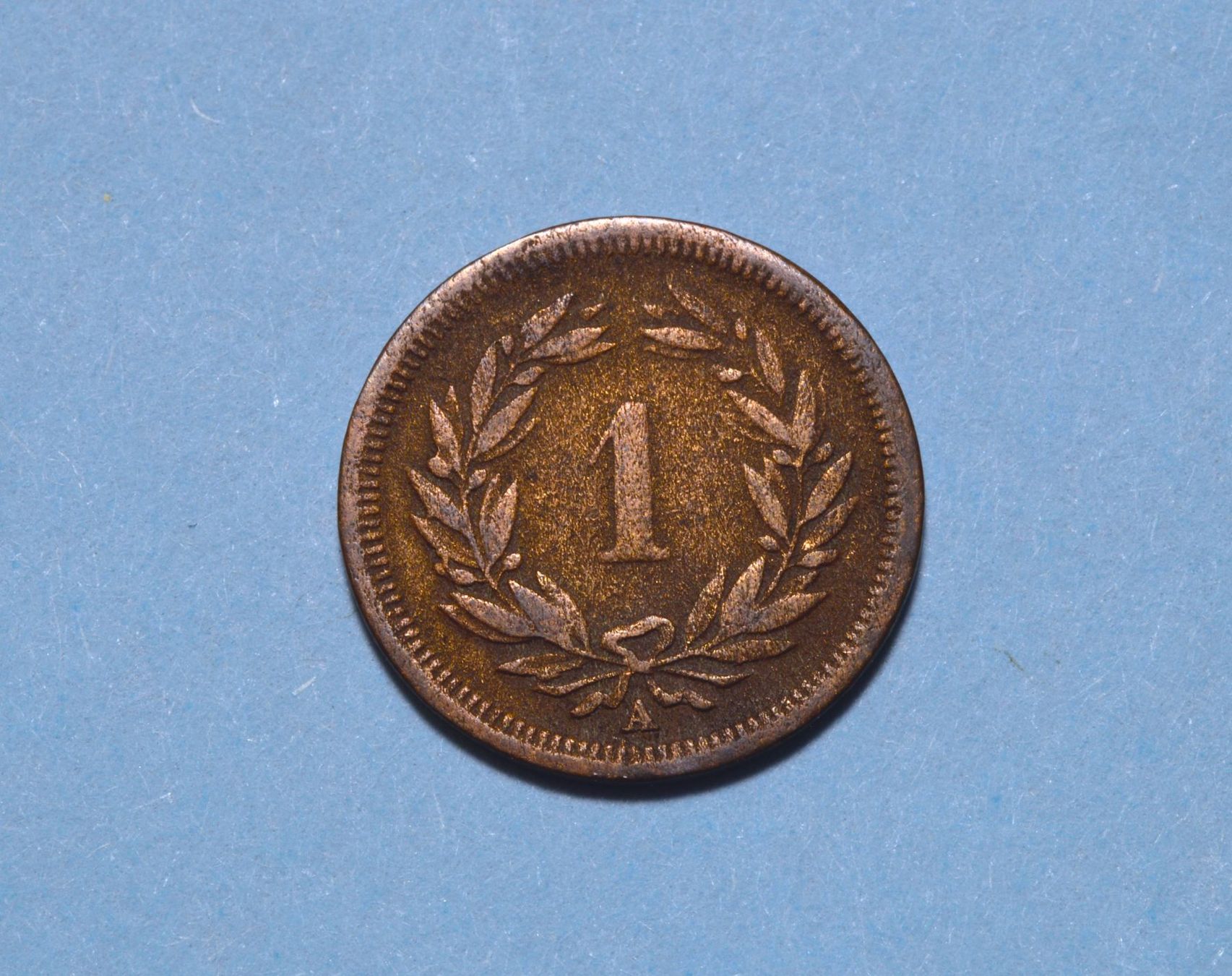Tutti le monete: 1 Rappen 1851 – Usato da Oberglatt ZH venduto da ZH111 3