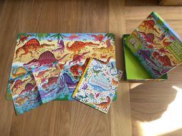 Puzzle 100 pièces et livre cherche et trouve - en bon état
