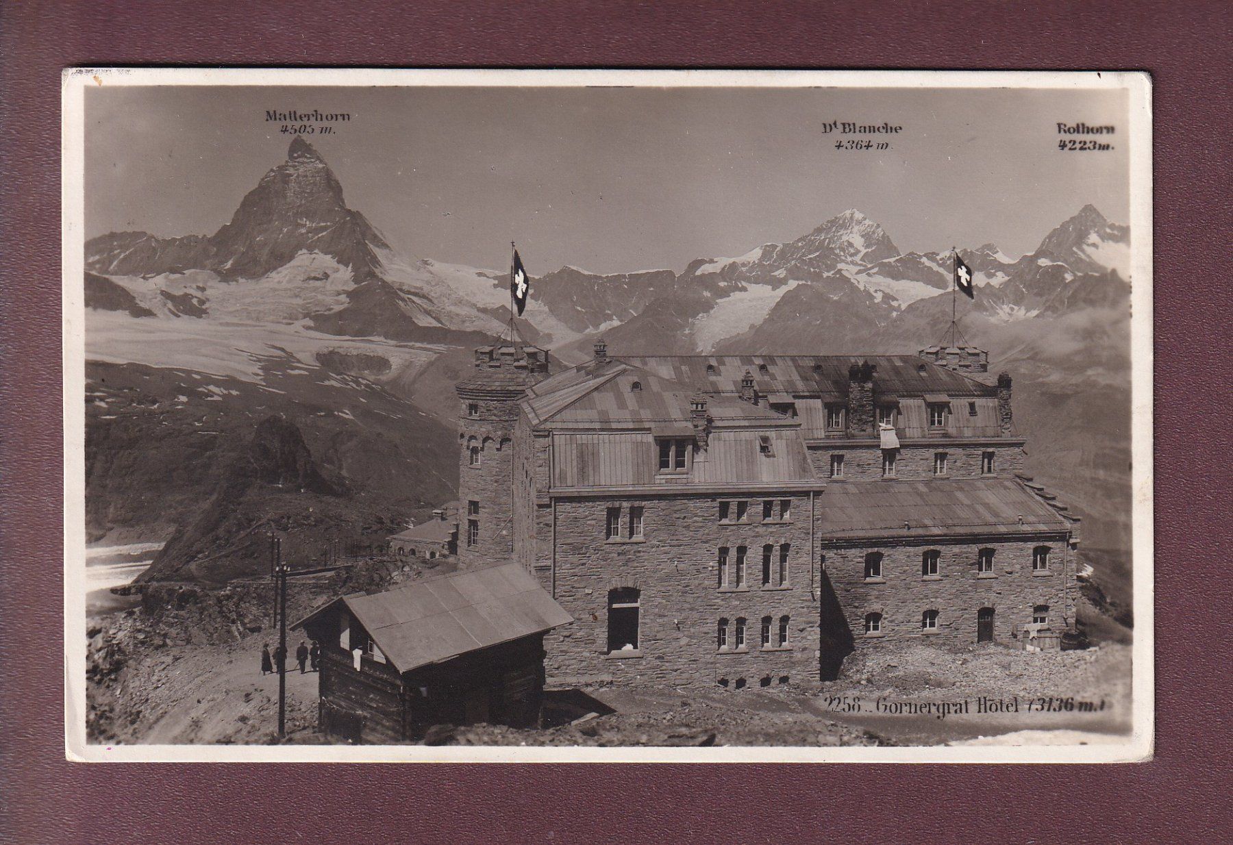 Ansichtskarten: GORNERGRAT - Hotel - Matterhorn - 1928 – Gebraucht aus Pully von nicecards