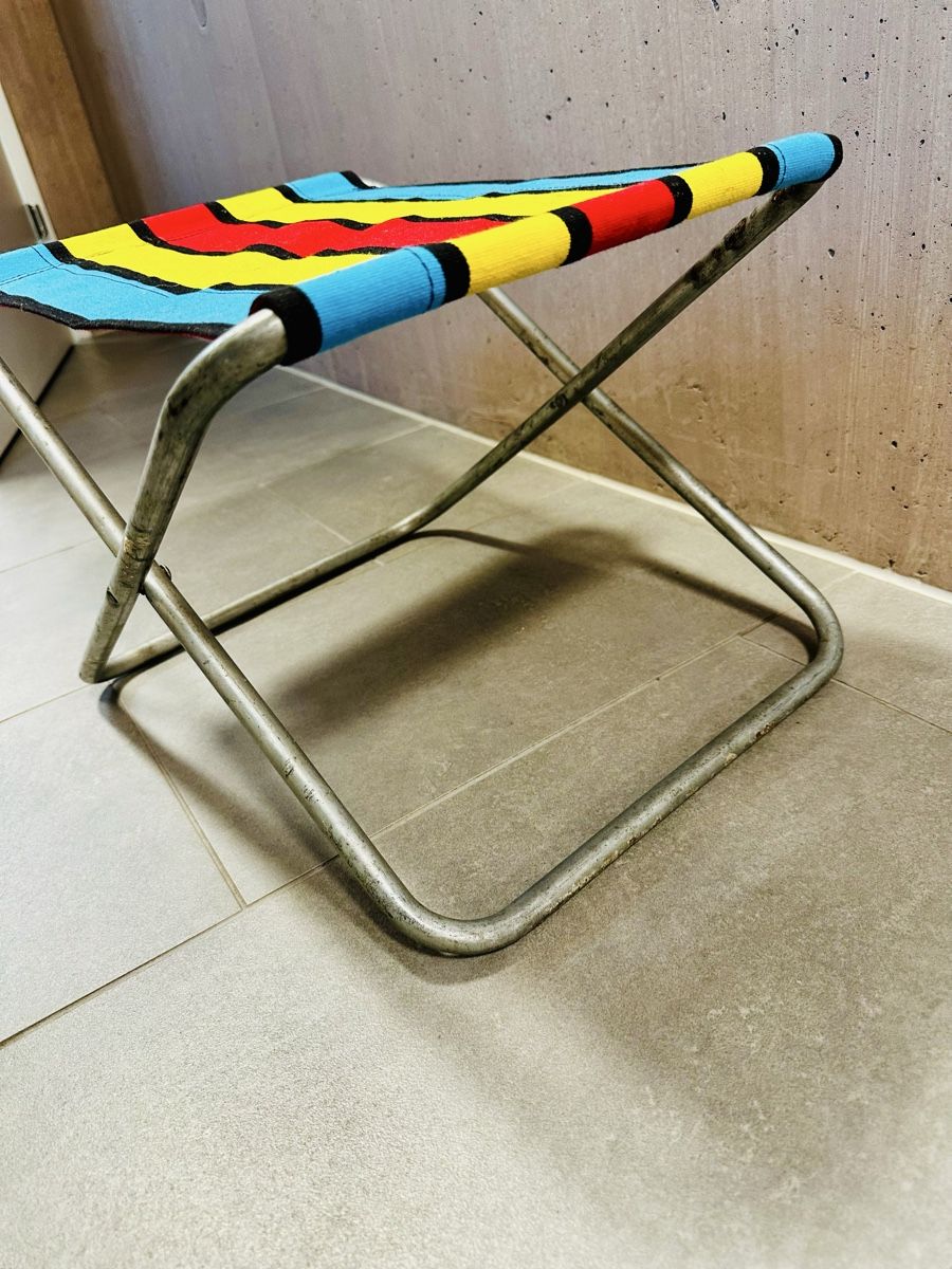 Tabourets: Retro Campingstuhl - neuer Bezug – D'occasion à Eschenbach LU par Mauz77 2