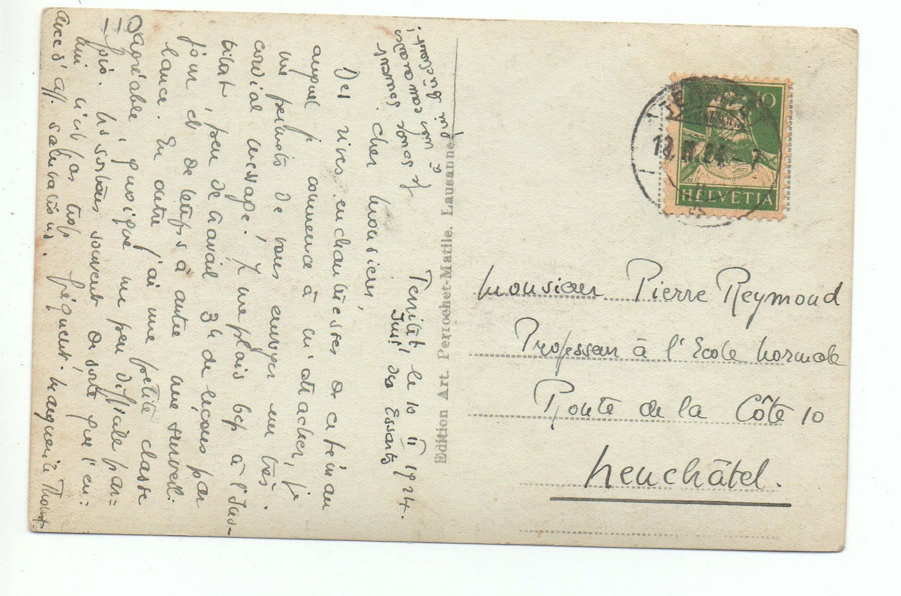 Cartes postales: TERRITET Vue générale – D'occasion à Jona par philajona 1