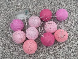 Lichterkette Kugeln Rosa Pink
