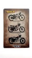 Plaque en métal vintage Oldtimer BSA Mot