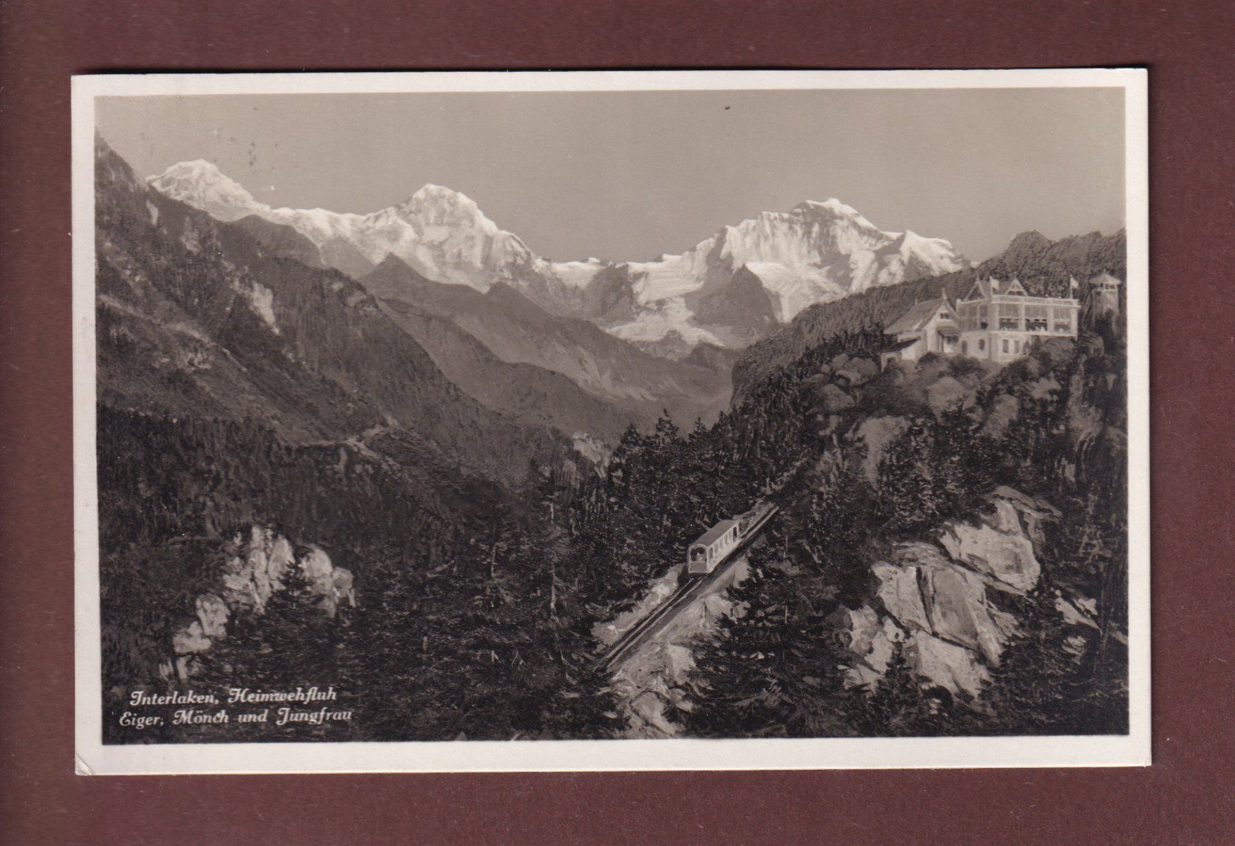 Ansichtskarten: Interlaken - HEIMWEHFLUH - 1931 – Gebraucht aus Pully von nicecards-shop