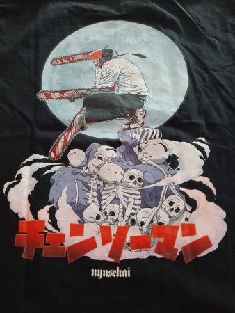 T-Shirt mit Bildmotiv am Rücken, Gr. M