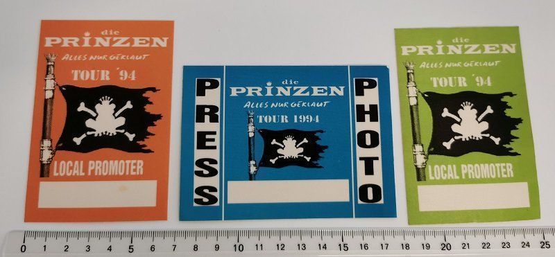 Sticker: DIE PRINZEN - 3 Backstagepässe – Nuovo (secondo la descrizione) da Wilen b. Wollerau venduto da morethanmusic