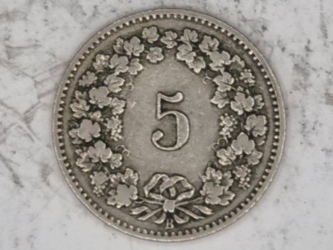 Tutti le monete: 5 rappen 1907 – Usato da Bure venduto da chap981 1
