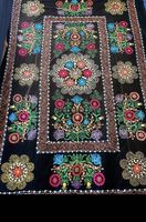 Vintage usbekische suzani decke samt boho handarbeit