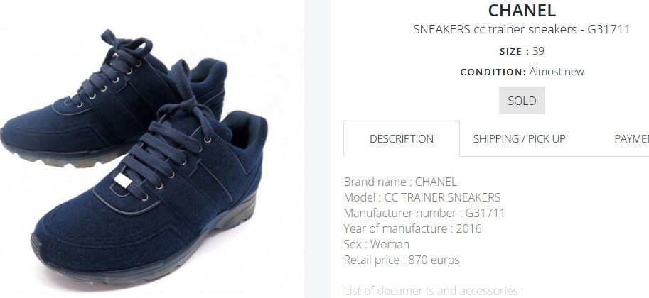 Chanel Scarpe da donna: CHANEL CC Trainer Sneakers .41 – Usato da Collonges venduto da Auganien 8