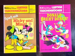 2 Lustige Taschenbücher Nr.65+66, 1. Auflagen.