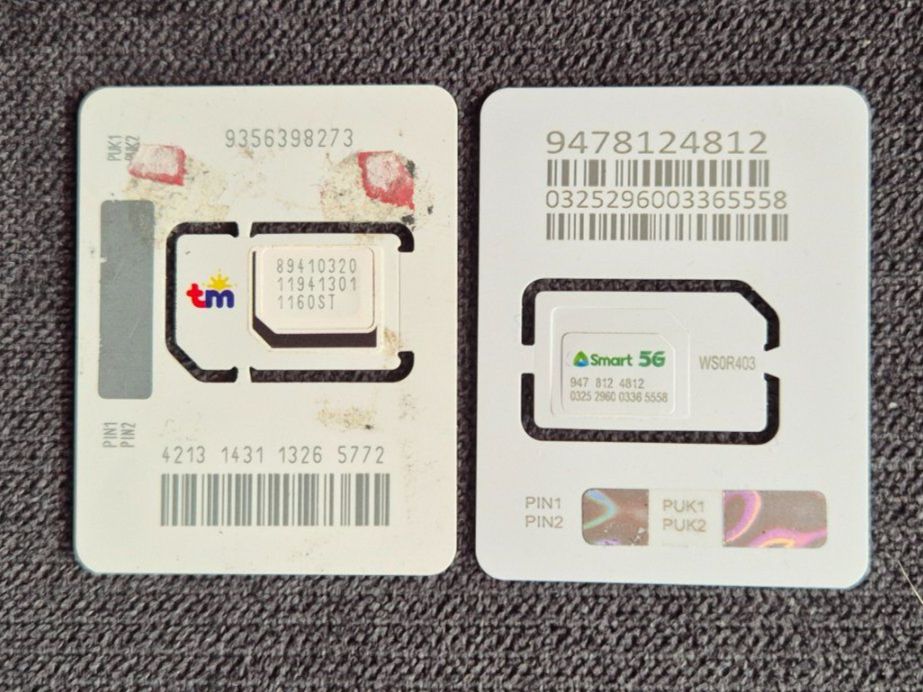 Carte prepagate: 2 Simkarten von den Philippinen – Usato da Horw venduto da mi.ba 1