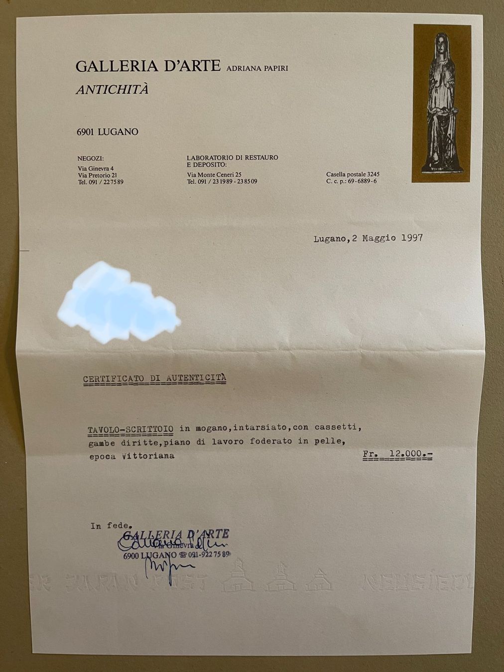 Scrivanie: Scrittoio in mogano intarsiato – Usato da Gentilino venduto da fra_cp55 6