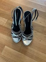 even&odd silver platform sandals