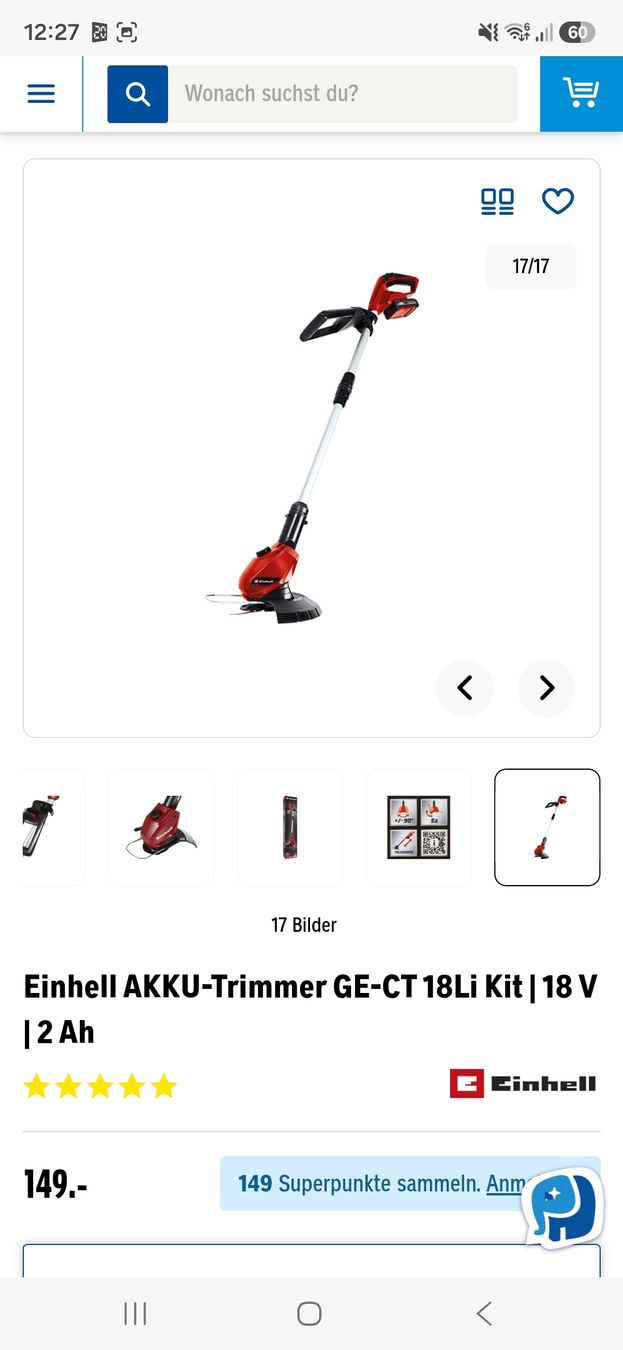 Einhell Tutte le macchine: Akku Trimmer und Laubbläser – Nuovo (secondo la descrizione) da Holziken venduto da Egi89 1