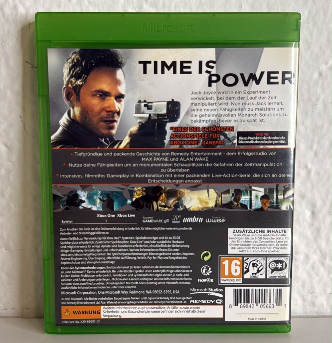 Microsoft Giochi: Quantum Break Xbox One - Game Disc and Case – Usato da Ehrendingen venduto da bubulence 1