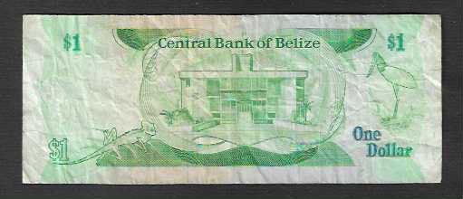Banconote: Belize  1  Dollar  1987  Gebraucht – Usato da Gordola venduto da coinsandnotes 1