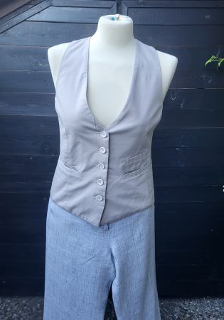 Gilet gris beige