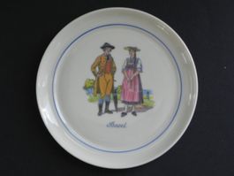 Trachtenteller handbemalt * BASEL * von Langenthal 1942