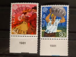 Europa, Voll-ET, 1981, Satz, SBK 654+655