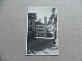 Echtphoto Karte Lachen SZ Geschäfte 1940