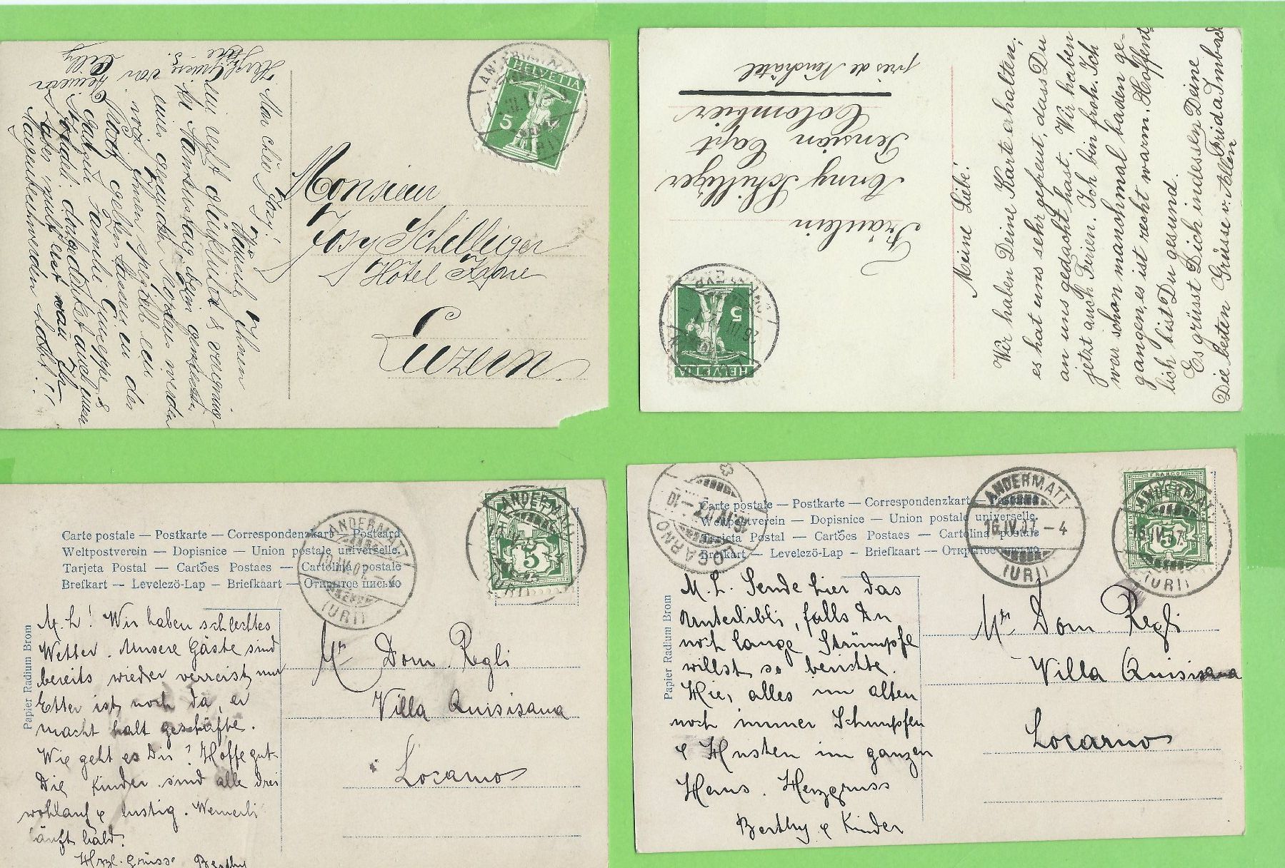 Cartoline postali: 4 Antike Postkarten "Mignon"  ca.1910er – Usato da Zürich venduto da t24_de 1
