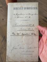 Brevet d’officier, capitaine mousquetaires de réserve 1852