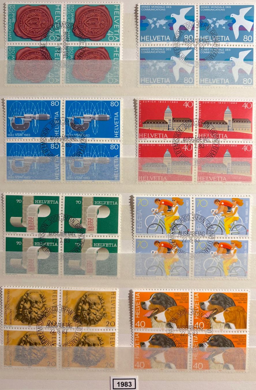 Tutti i francobolli: Timbres suisses 1983 Par 4 – Usato da Lausanne venduto da Cabessa