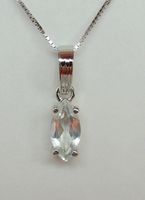 Edler 1,02 Carat Weißtopas Anhänger Marquiseschliff 925