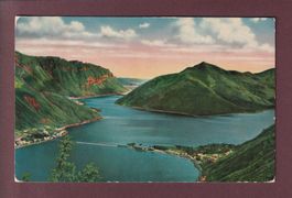 Lago di LUGANO - Ponte di Melide - 1957