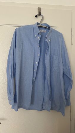 Chemise homme bleu clair en coton, taille XL