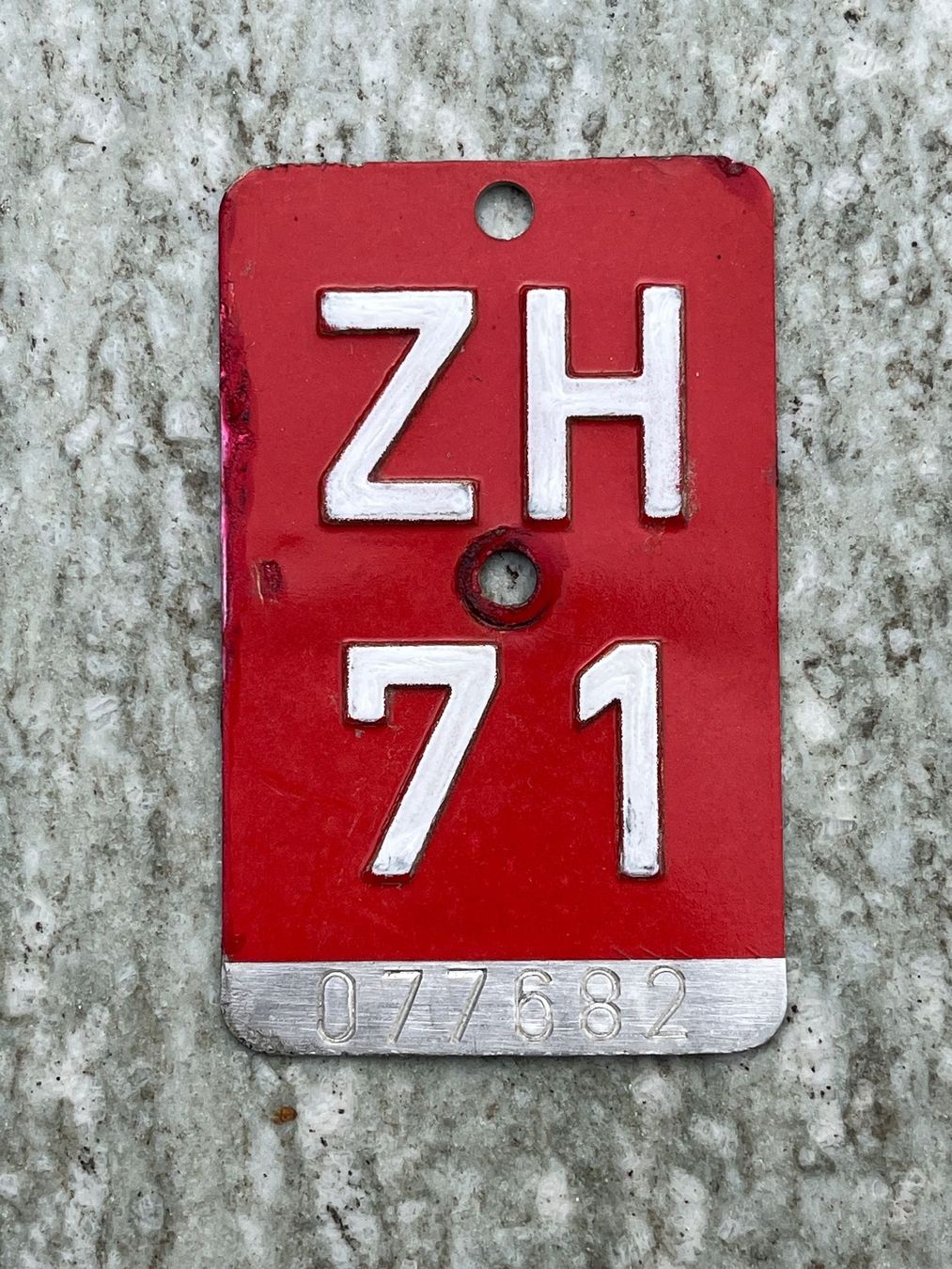 Ecriteaux: Velonummer ZH 71 – D'occasion à Winterthur par Wusa01