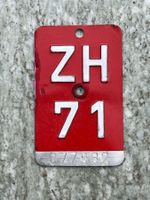 Velonummer ZH 71