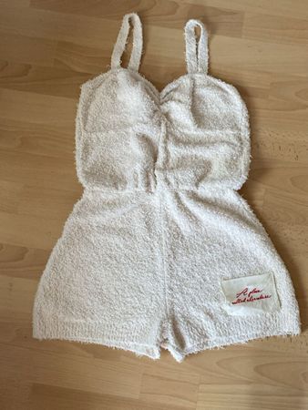 Kuscheliger Bally Jumpsuit Gr. S Baumwolle Frottee weiss