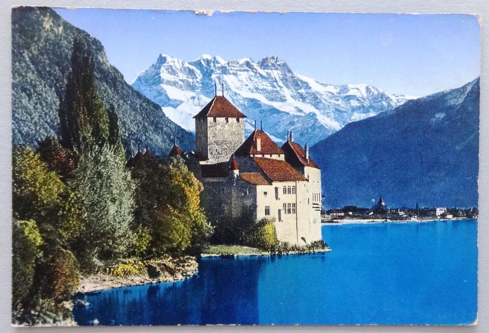 Lac Léman - Château De Chillon Et Dent Du Midi - Photo/Tirage Ancien