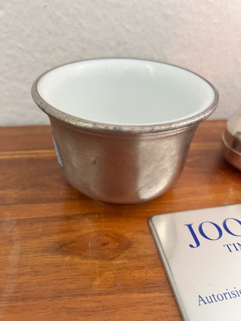 Insegne: JOOP! TIME Set: Rasier-Schale & Dose Silber-Look – Usato da Neuhausen venduto da rraayy 1