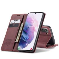 Galaxy S21 - Etui clapet portefeuille pochettes Rouge