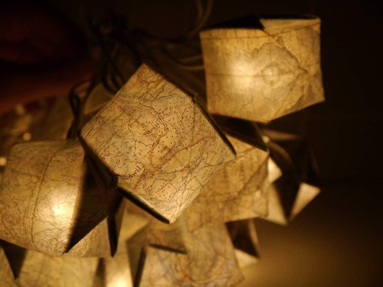 Ghirlande e barre luminose: Lichterkette aus Vintage Wanderkarte – Nuovo e nell'imballaggio originale da Zürich venduto da brifo64 6